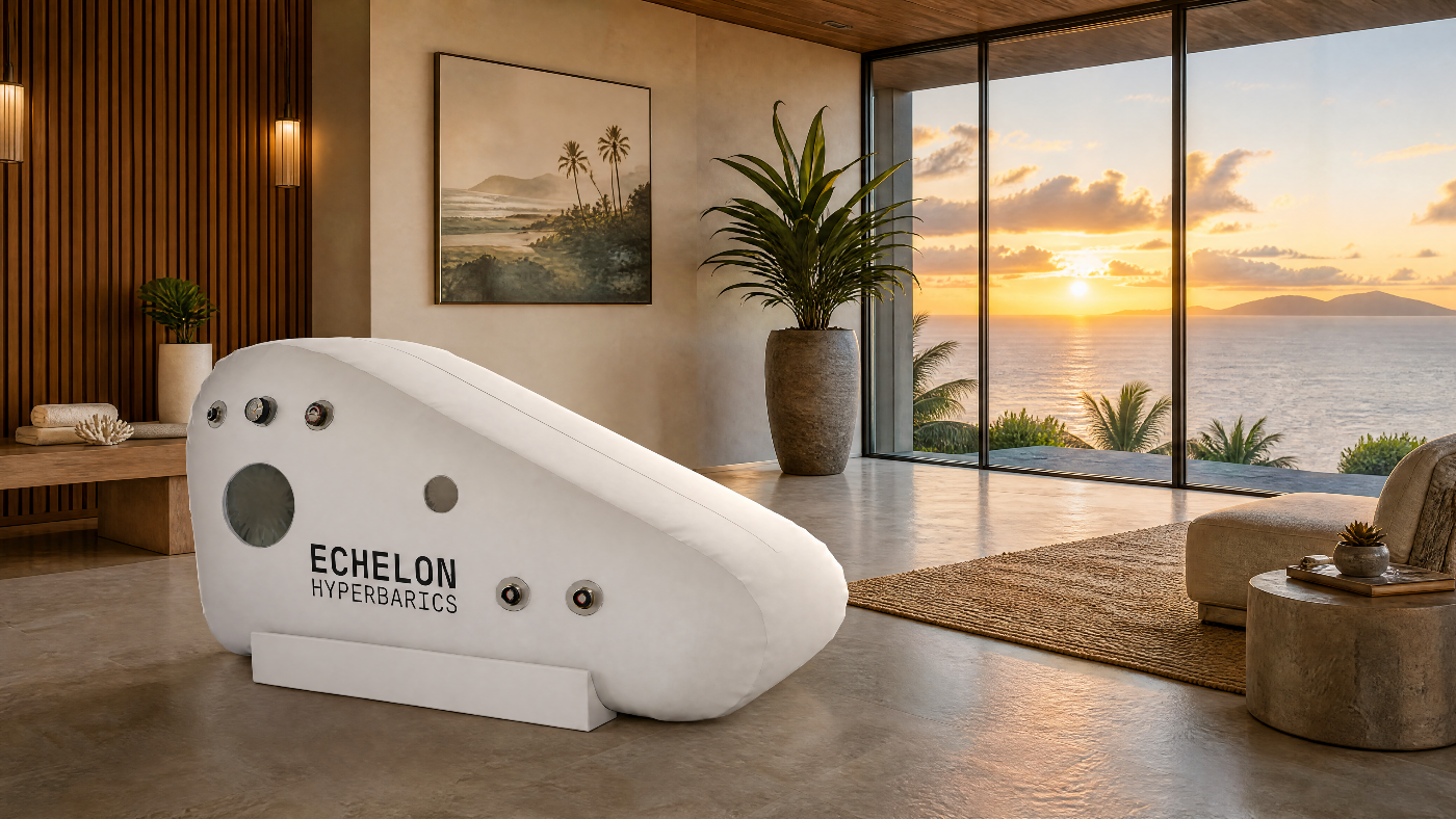A chamber at home — ocean view, sunset, sit-or-lie portable